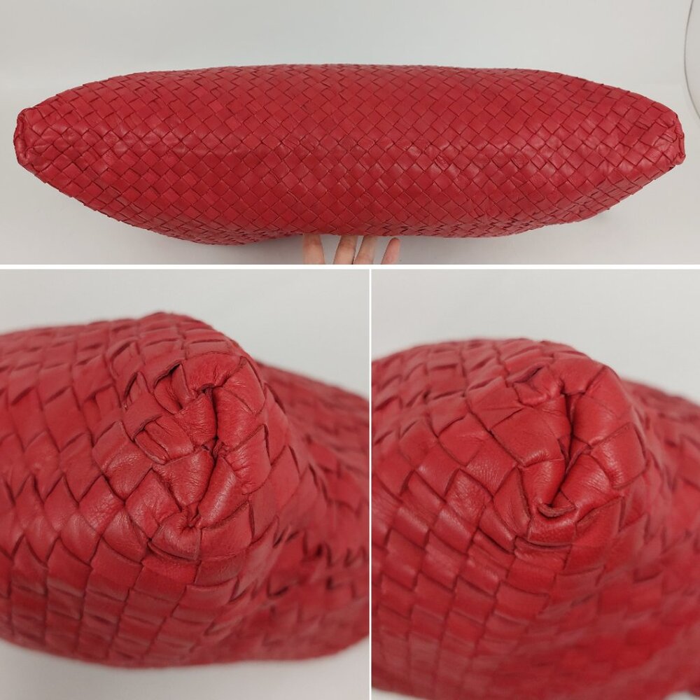 SOLD Bottega Veneta Red Intrecciato Woven Nappa Torchon Oversized Hobo Bag - Picture 14 of 16